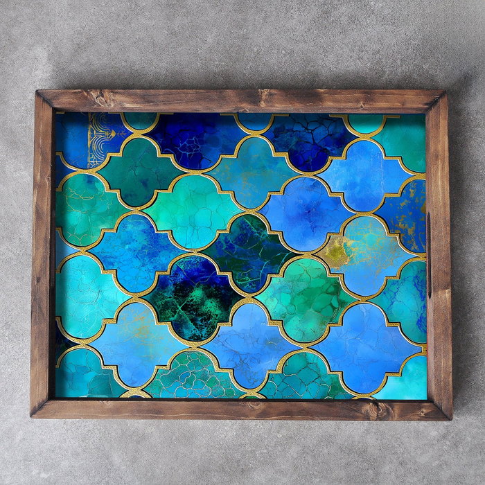 Aberto Design REF005 Bandeja de Madera Maciza 48x38x4 cm